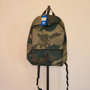 Adidas Camo Full Size Backpack Green NWT  PFC Water Repellent